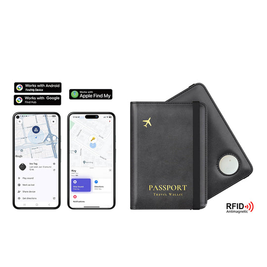 Pass Guard Passport Wallet with Secure RFID & GPS Tracker